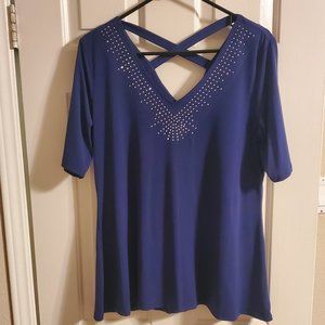 Notations Women's Large Royal Blue Top